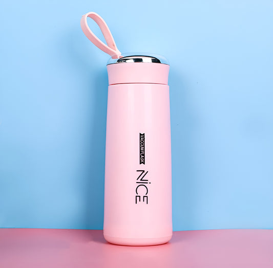 Premium NICE 400ml Glass Water Bottle - Insulated for Ultimate Freshness - Perfect for School, Gym, and Office Use